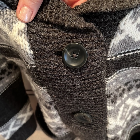 Sansara Sweater size Small Wool Blend Button Down 3/4 length shawl Collar Size S - Picture 4 of 9